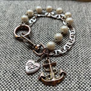 Y2K Vintage Betsey Johnson Nautical Charm Bracelet, Circa 2006